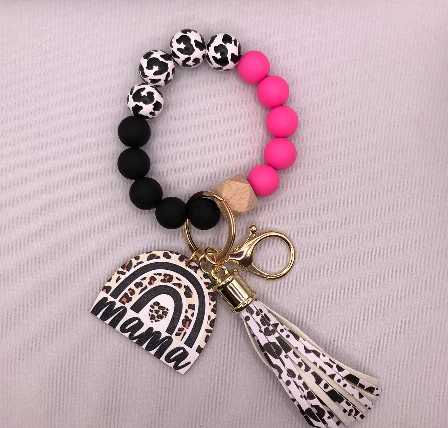 Mama Wristlet Keychain, Mama wristlet, Mama Keychain, Stocking Stuffer, Gift, Silicone wristlet