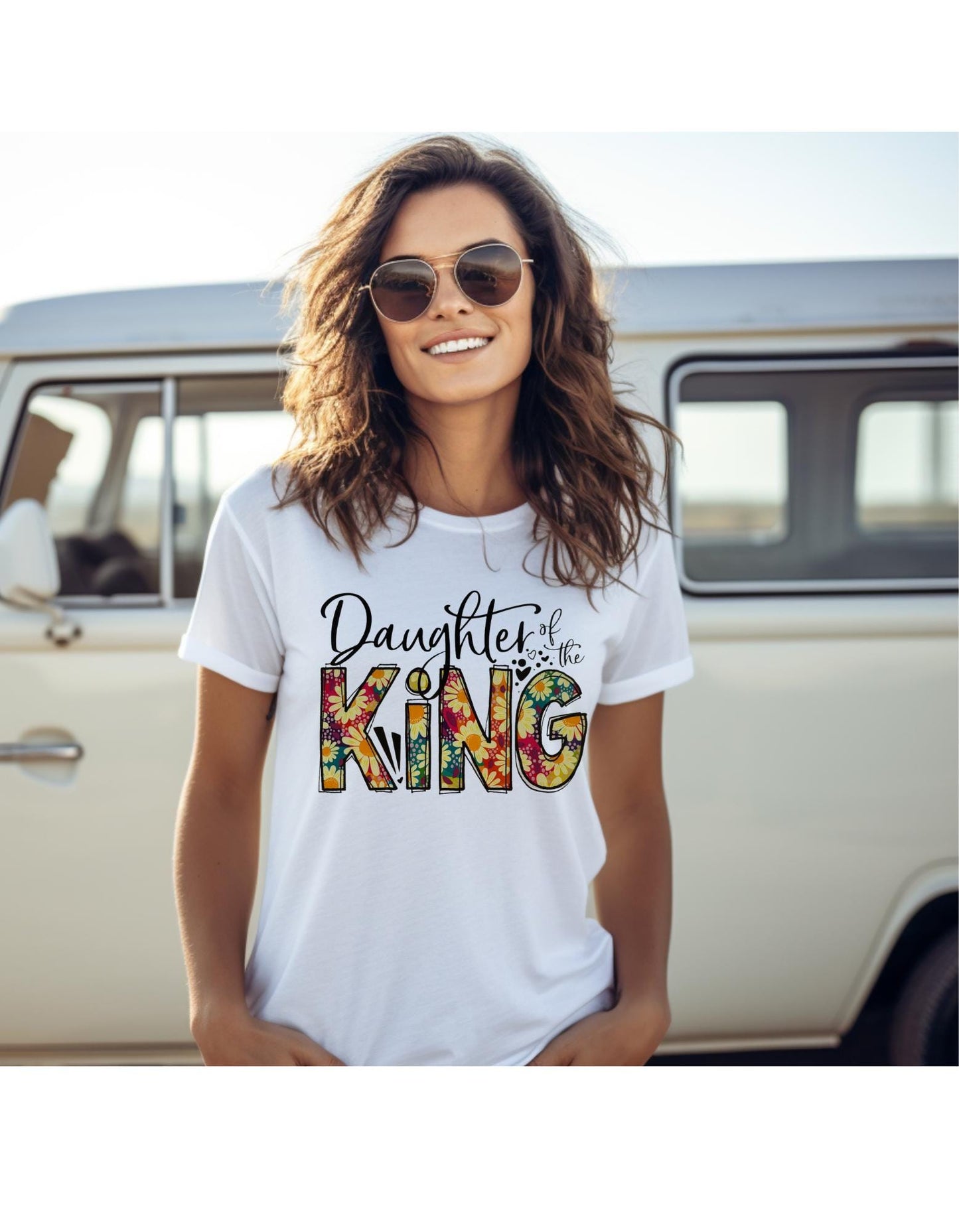 Daughter of the King T-shirt, Jesus T-shirt, DTF, Christian, Faith, Religious, Inspirational T-shirt, Cross, Heat Transfer