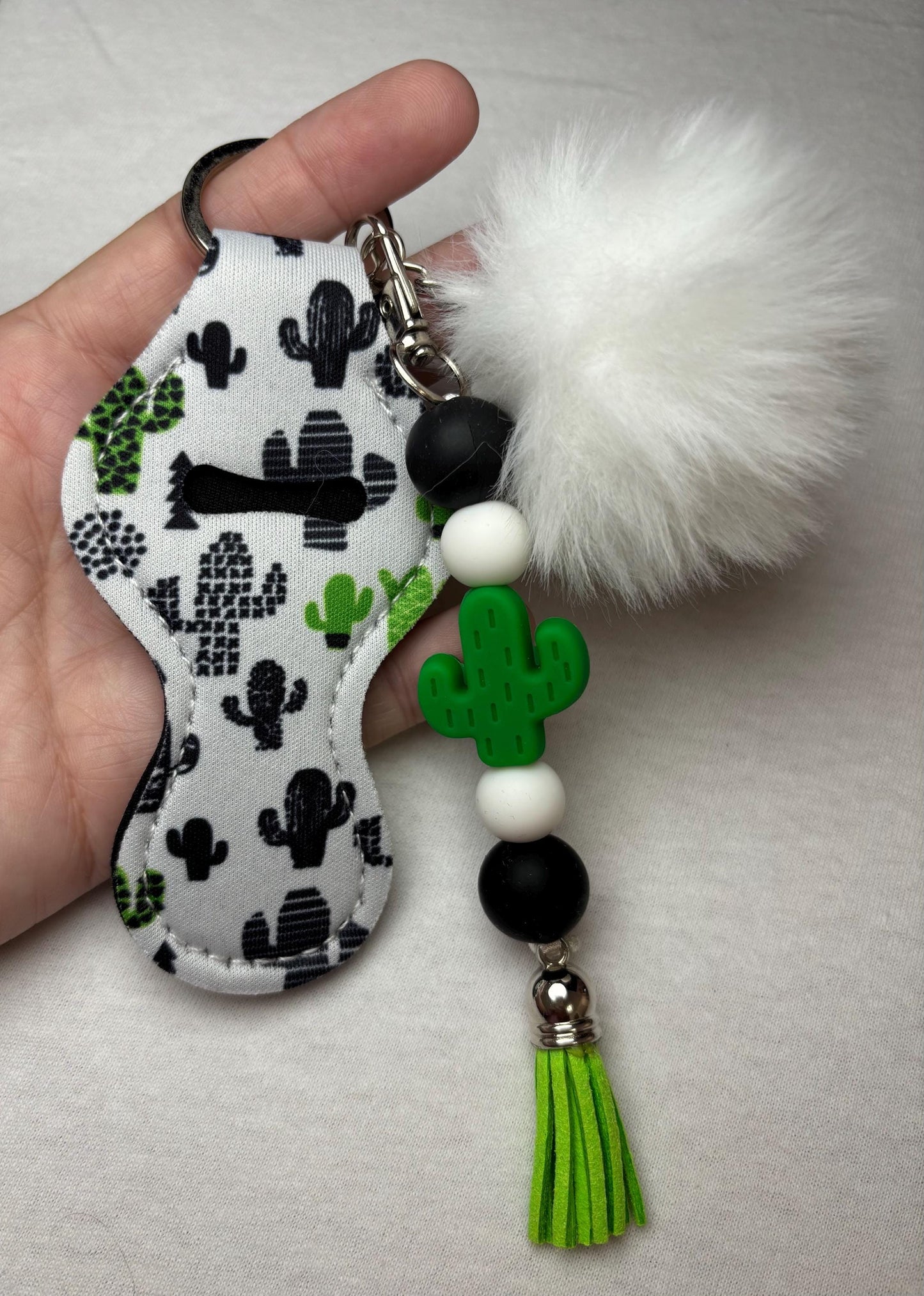 Silicone keychain, Keychain, Stocking Stuffer, Gift, Silicone beads, key holder, purse charm, lipstick holder, chapstick holder, focal bead